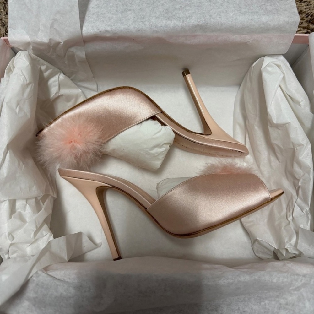 NWT Agent Provocateur Allegrah Mules Blush Size 37